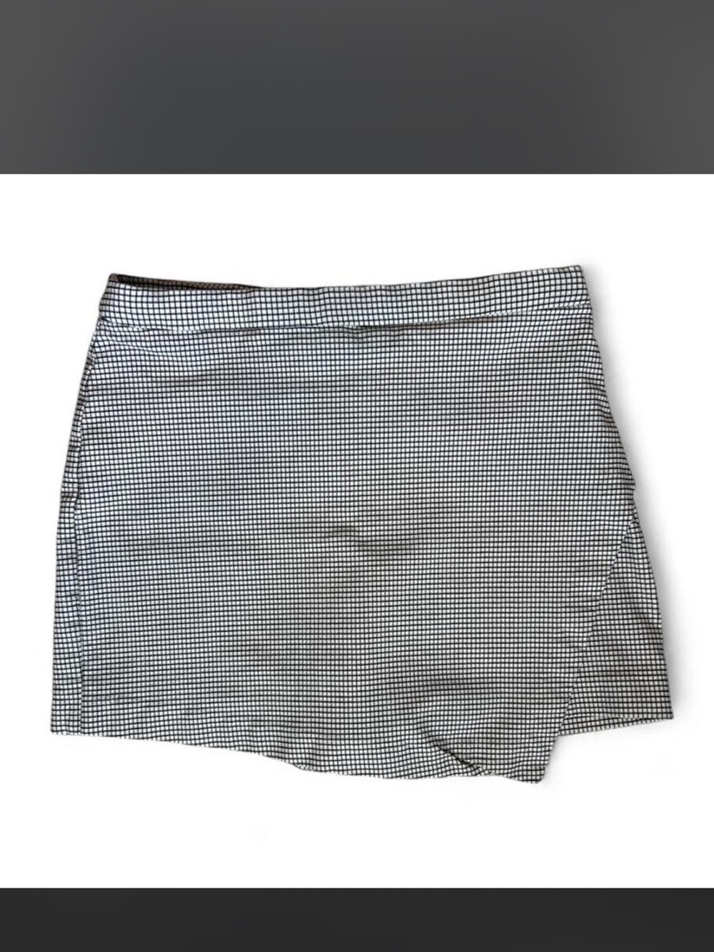 Jules & Leopold Black and White Micro-Check Skort